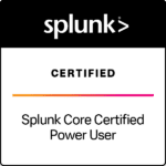 Splunk Core Certified Power User certification badge